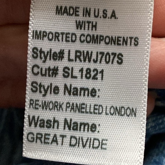 SLVRLAKE London Jeans Re-work Paneled 2 Tone Reverse Denim Jeans Size 32 - Picture 14 of 16